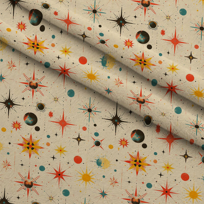 Midcentury Cosmos Pattern 23 Minky Fabric