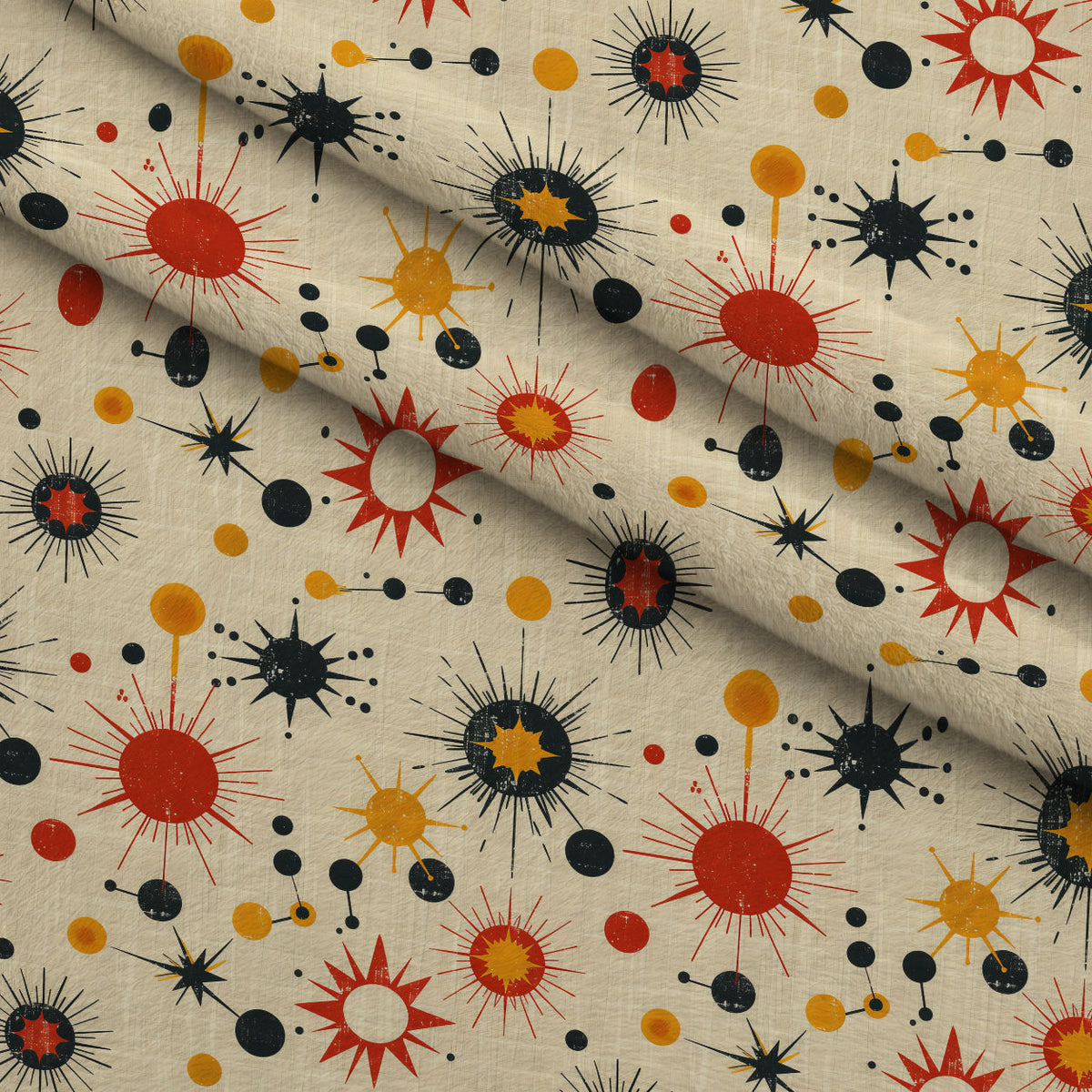 Midcentury Cosmos Pattern 3 Minky Fabric