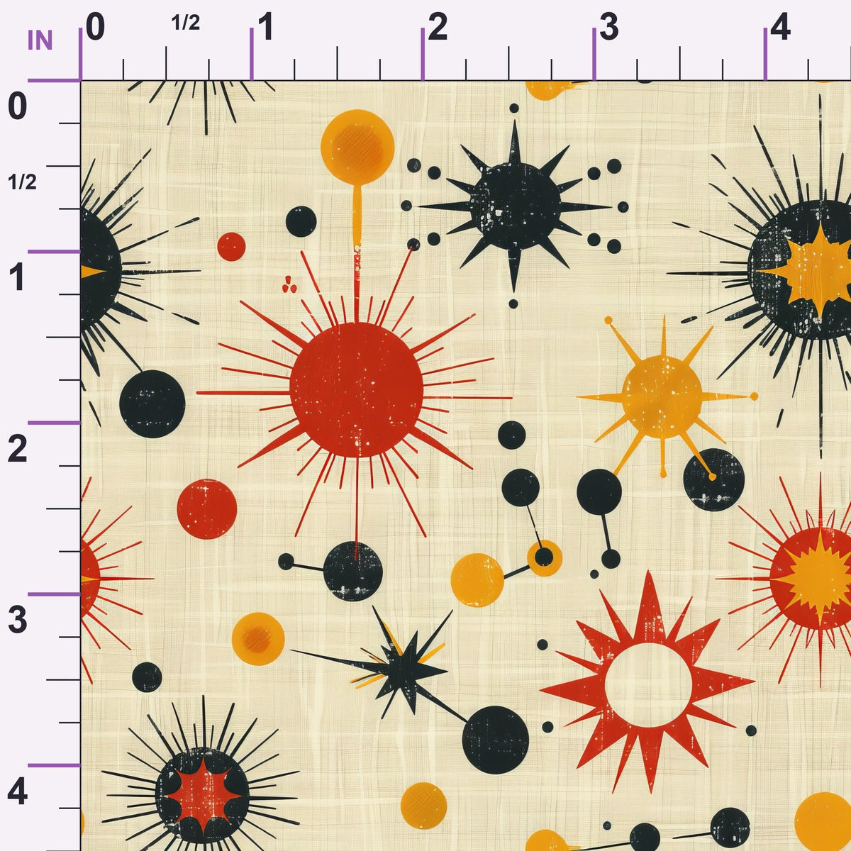 Midcentury Cosmos Pattern 3 Minky Fabric