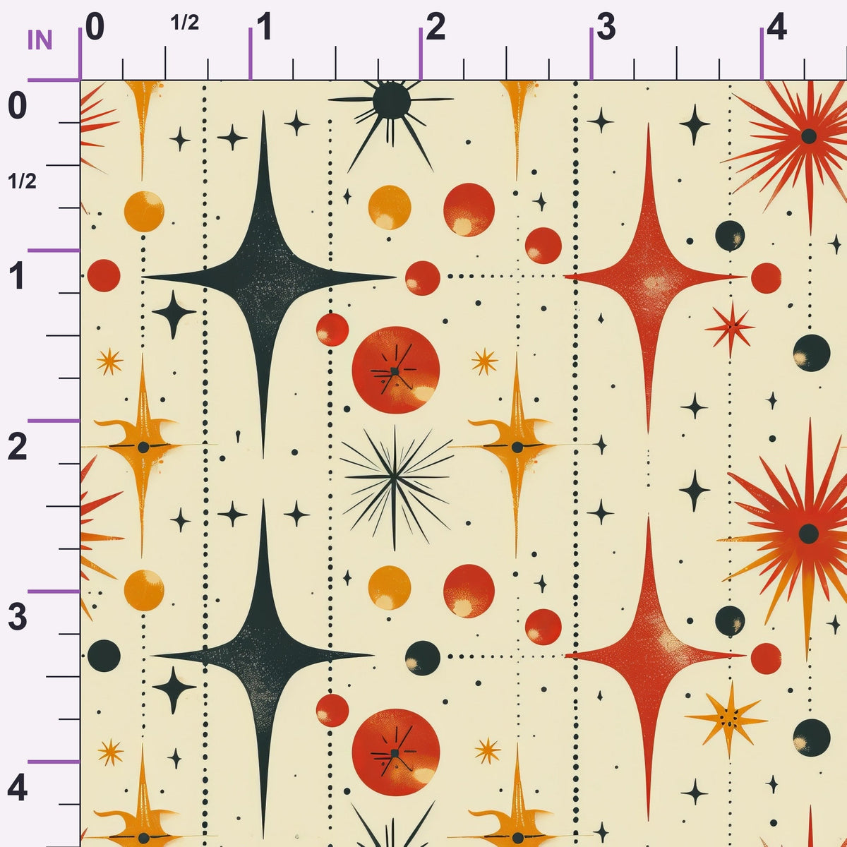 Midcentury Cosmos Pattern 4 Minky Fabric