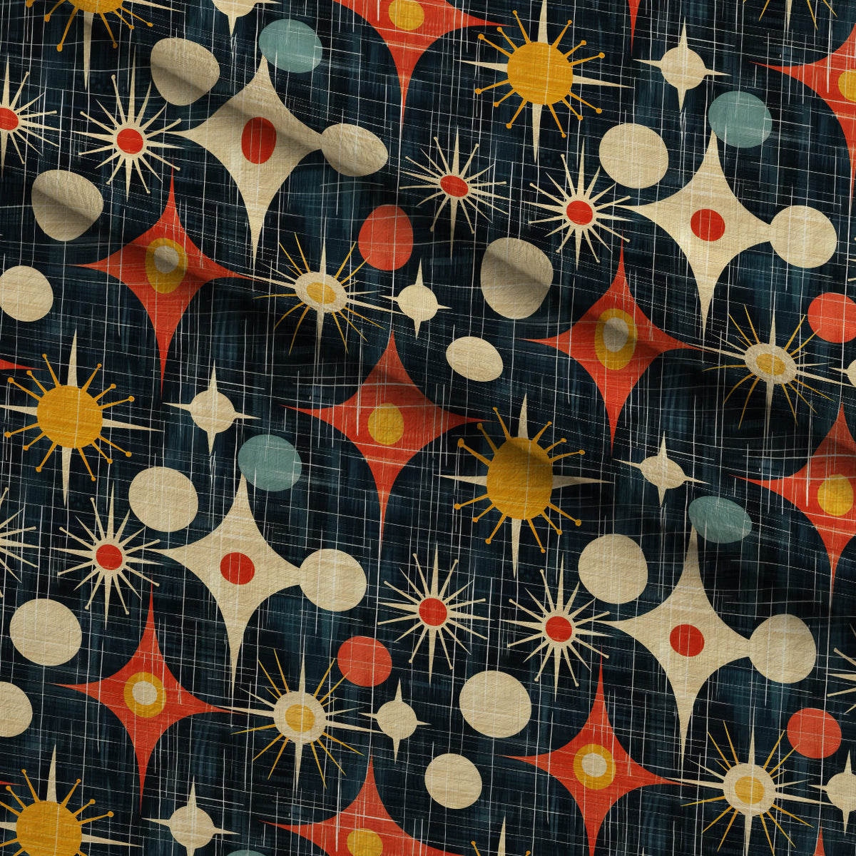 Midcentury Cosmos Pattern 5 Minky Fabric