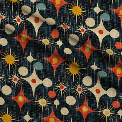 Midcentury Cosmos Pattern 5 Minky Fabric