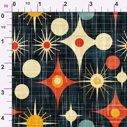 Midcentury Cosmos Pattern 5 Minky Fabric