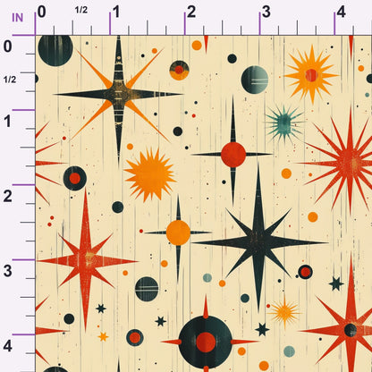 Midcentury Cosmos Pattern 7 Minky Fabric