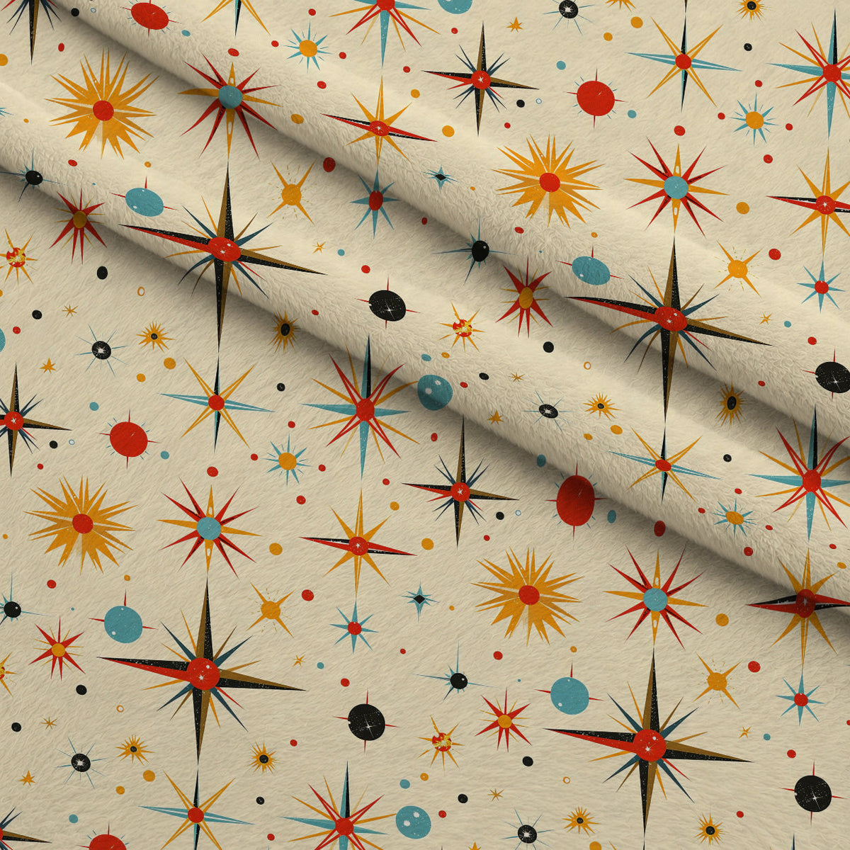 Midcentury Cosmos Pattern 8 Minky Fabric
