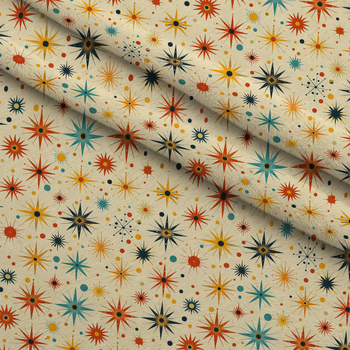Midcentury Cosmos Pattern 9 Minky Fabric