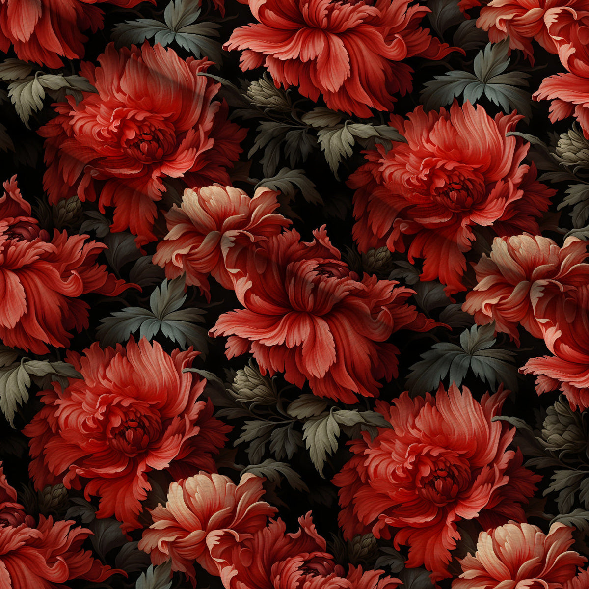 Midnight Bloom Pattern 1 Minky Fabric