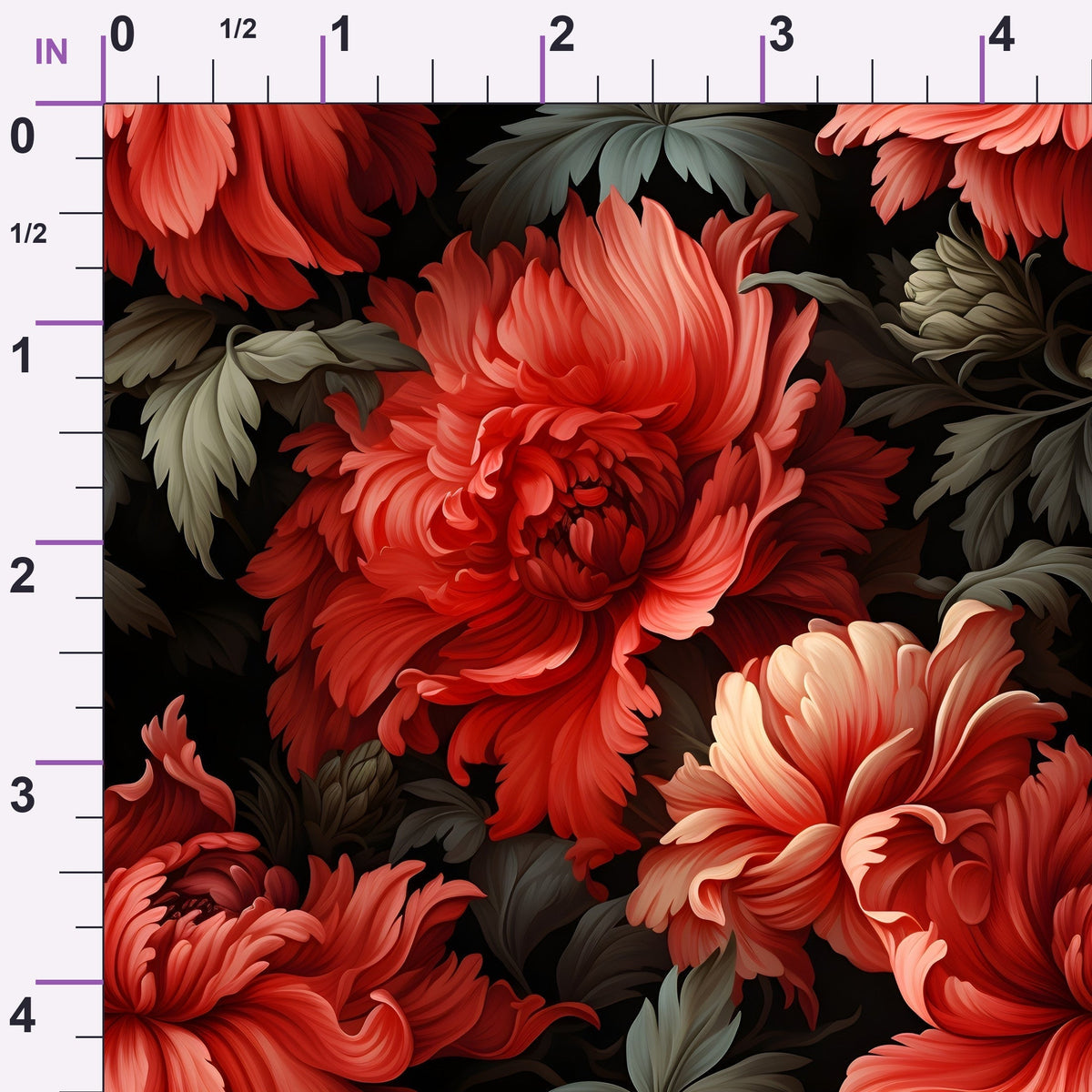 Midnight Bloom Pattern 1 Minky Fabric