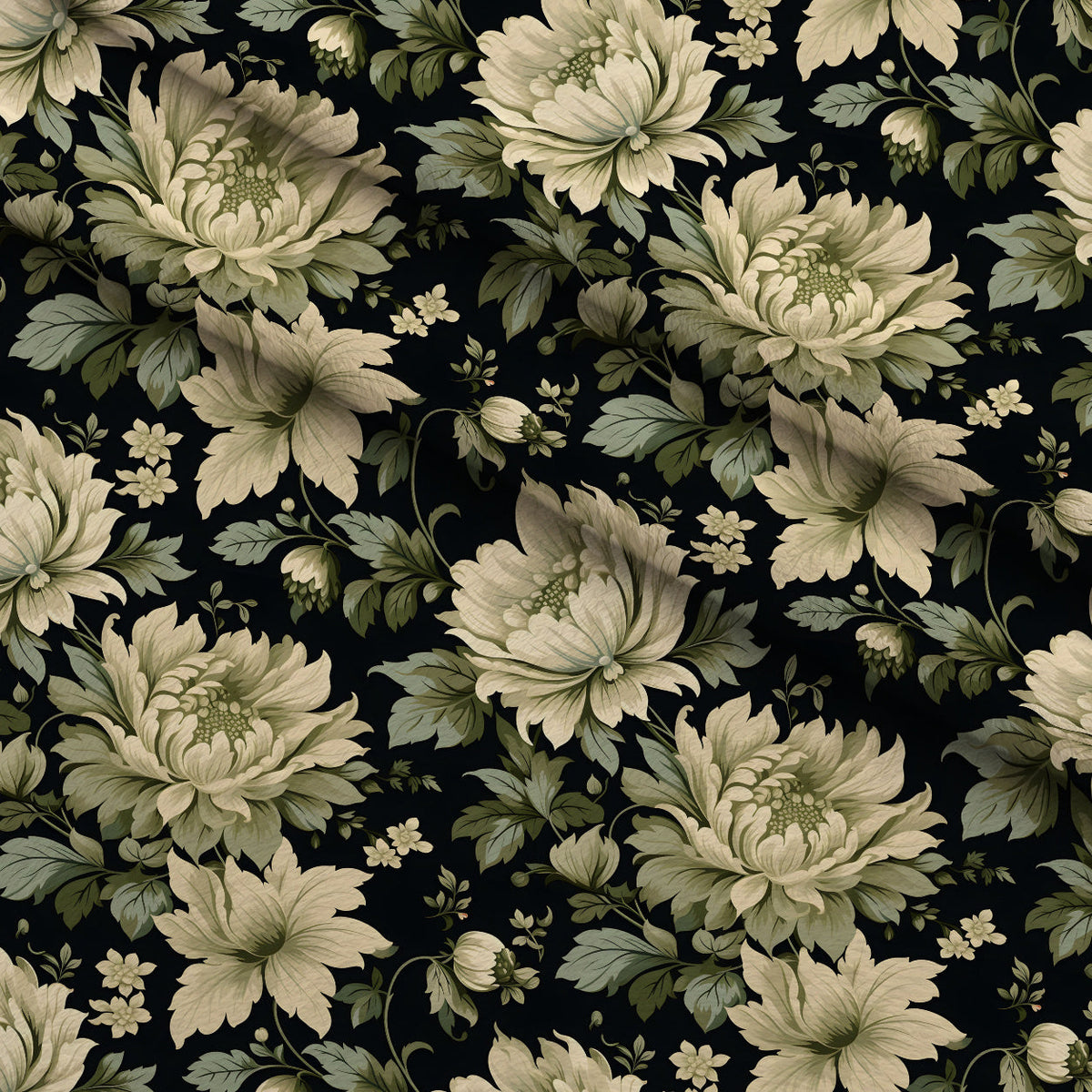 Midnight Bloom Pattern 12 Minky Fabric
