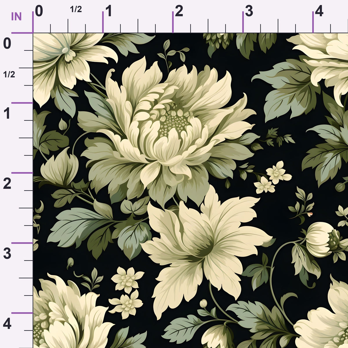 Midnight Bloom Pattern 12 Minky Fabric