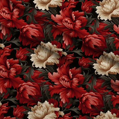 Midnight Bloom Pattern 2 Minky Fabric