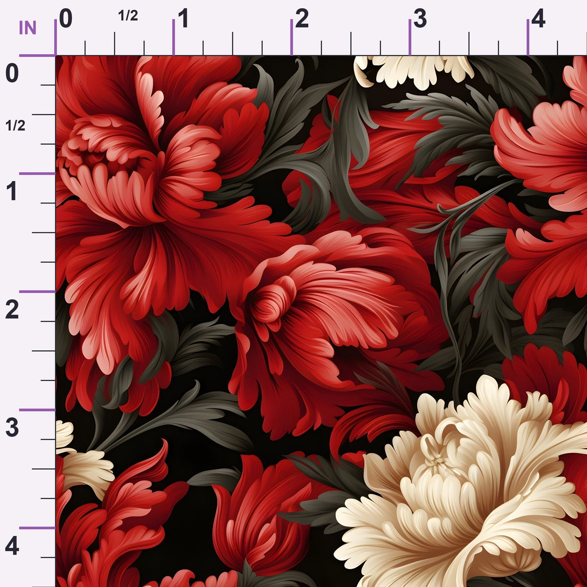 Midnight Bloom Pattern 2 Minky Fabric