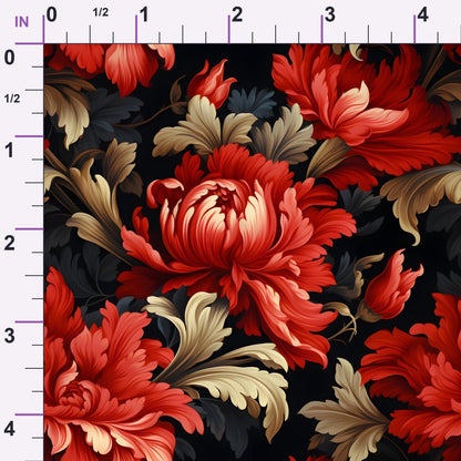 Midnight Bloom Pattern 3 Minky Fabric
