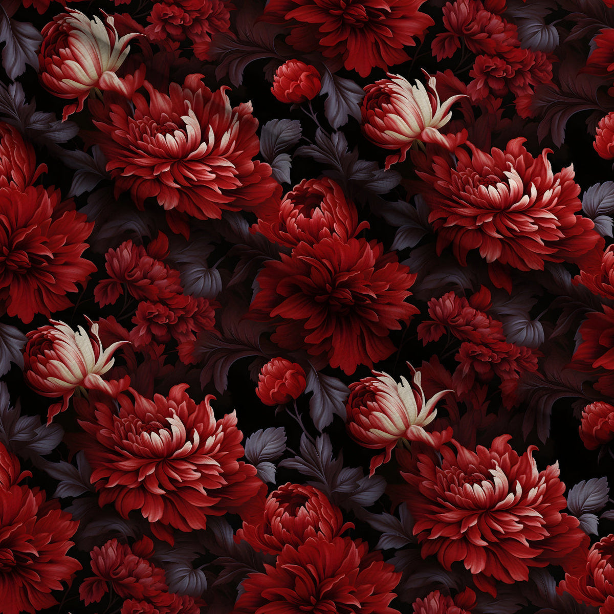 Midnight Bloom Pattern 4 Minky Fabric