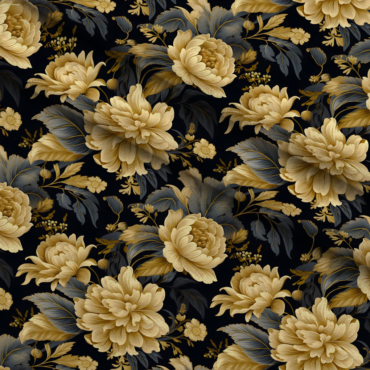 Midnight Bloom Pattern 5 Minky Fabric