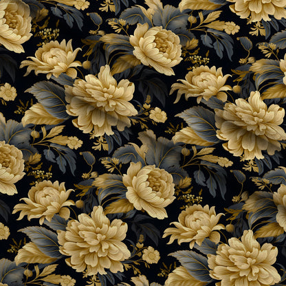 Midnight Bloom Pattern 5 Minky Fabric