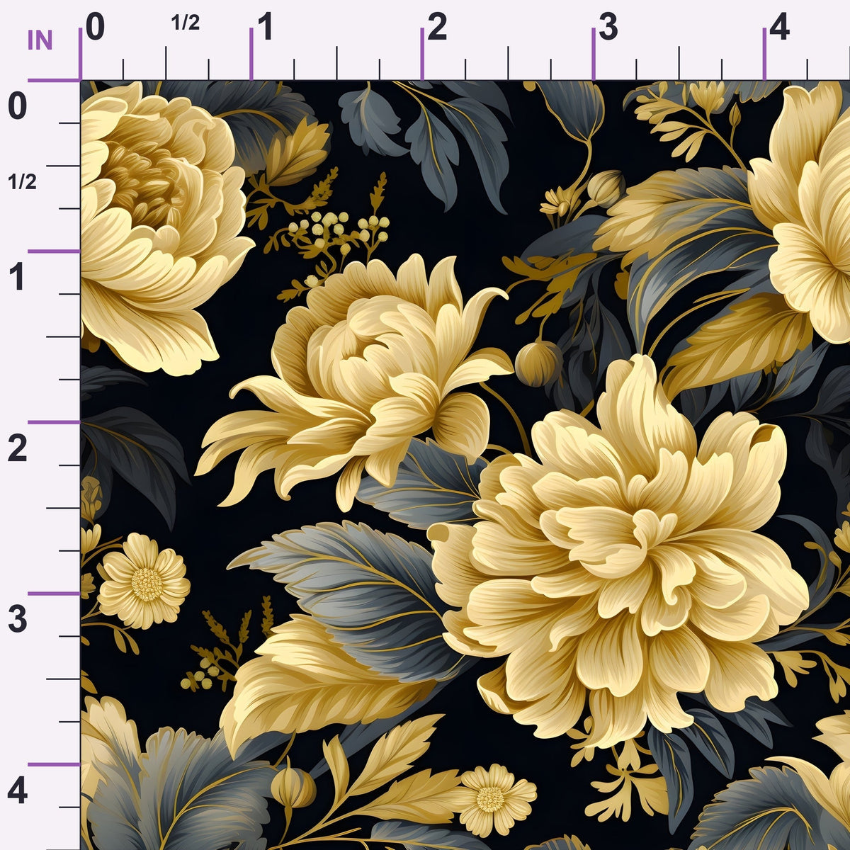 Midnight Bloom Pattern 5 Minky Fabric