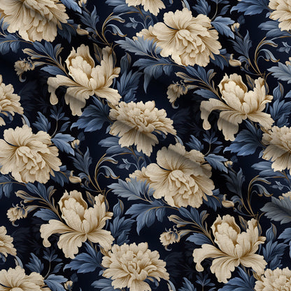 Midnight Bloom Pattern 6 Minky Fabric