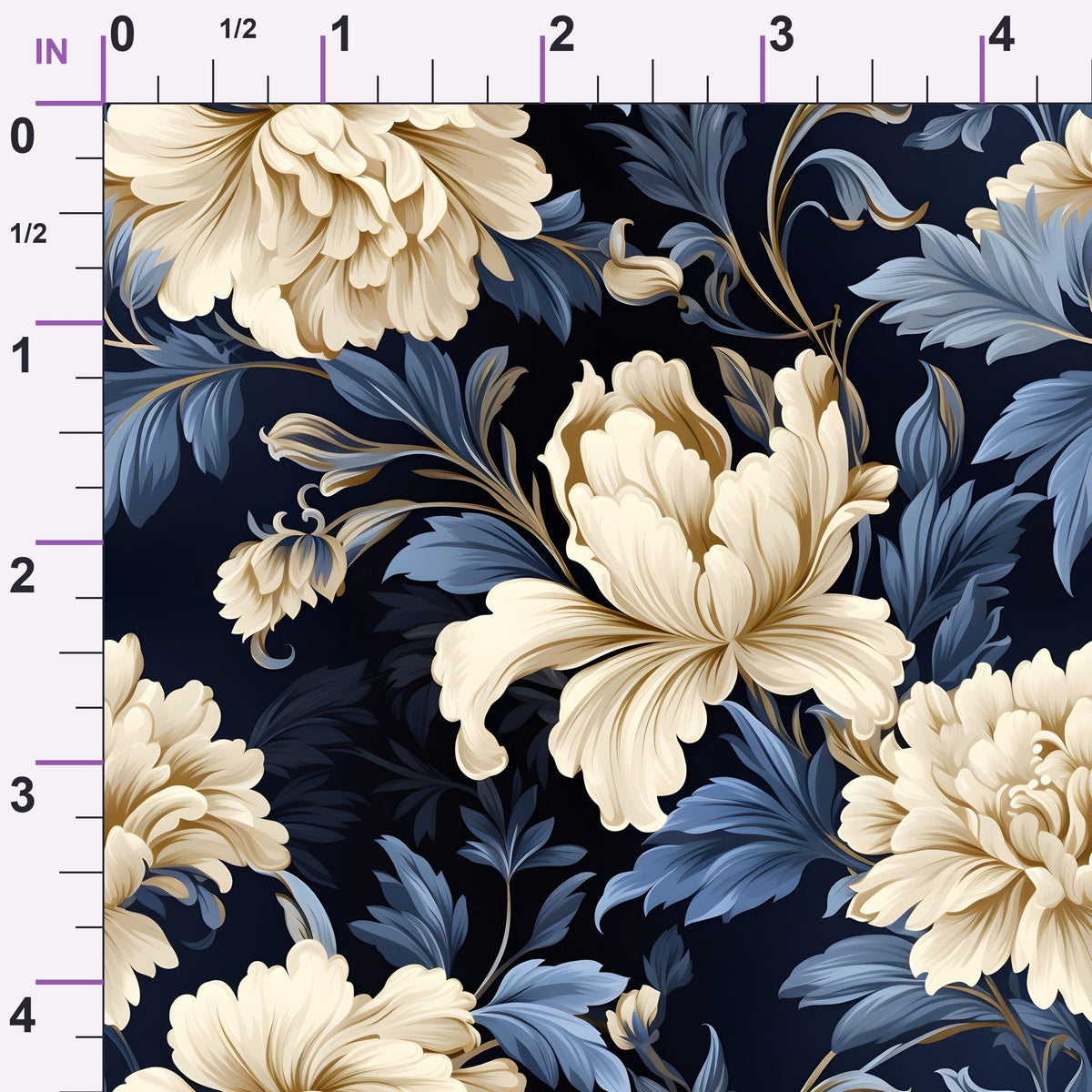 Midnight Bloom Pattern 6 Minky Fabric