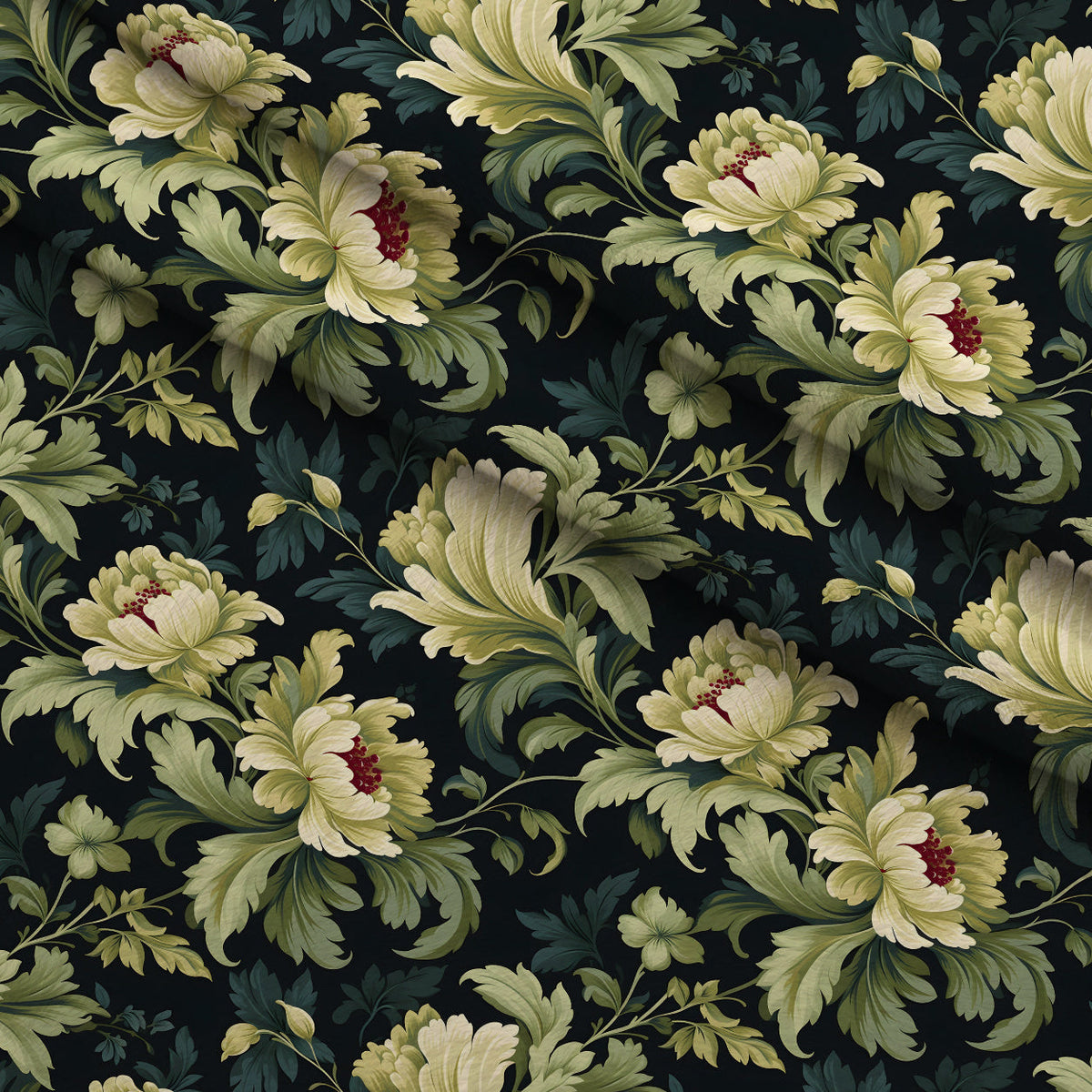 Midnight Bloom Pattern 8 Minky Fabric