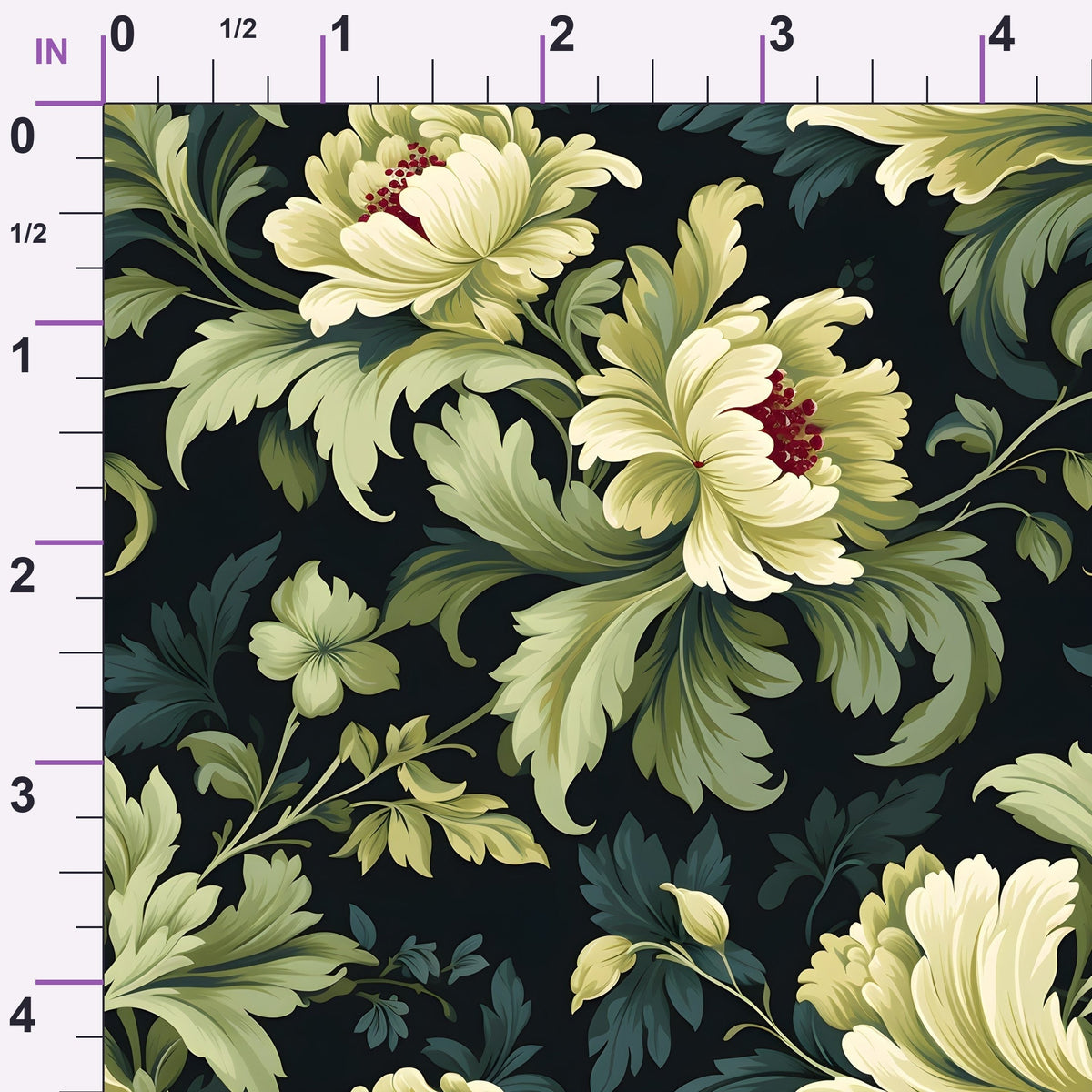 Midnight Bloom Pattern 8 Minky Fabric