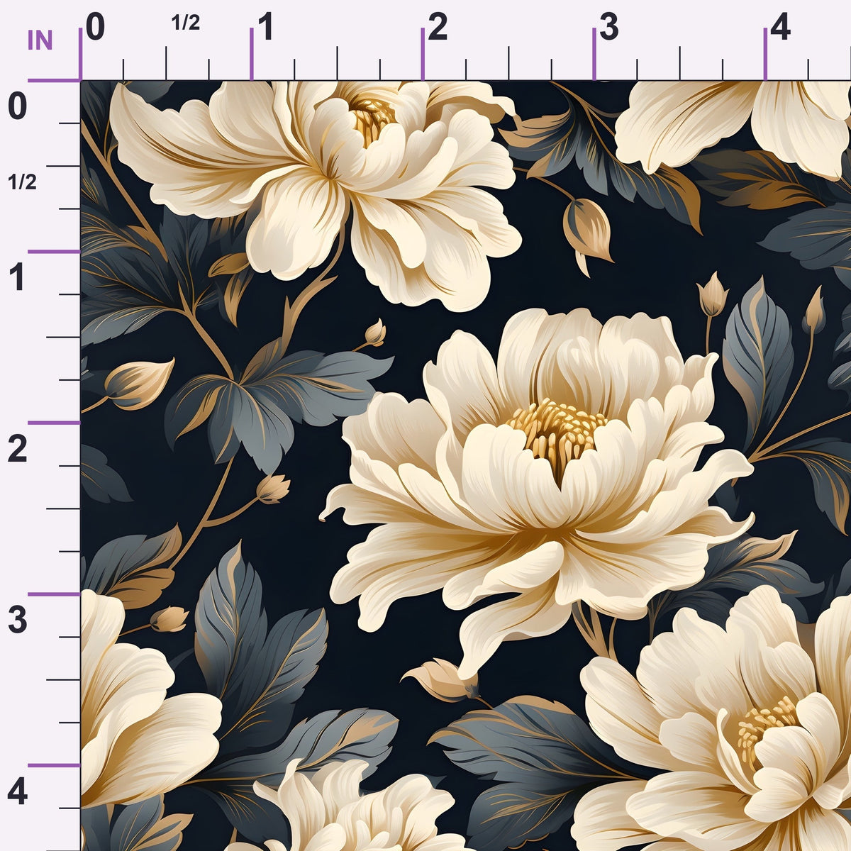 Midnight Bloom Pattern 9 Minky Fabric