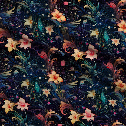 Midnight Blooms Pattern 2 Minky Fabric