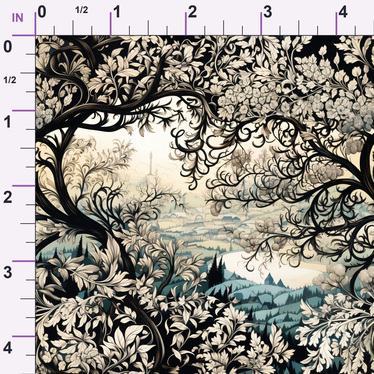 Midnight Bramble Pattern 1 Minky Fabric