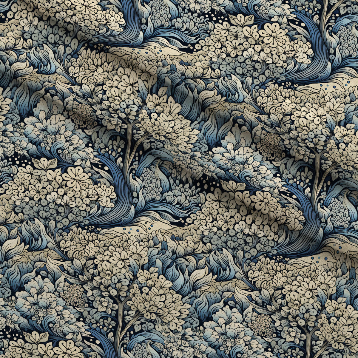 Midnight Bramble Pattern 2 Minky Fabric