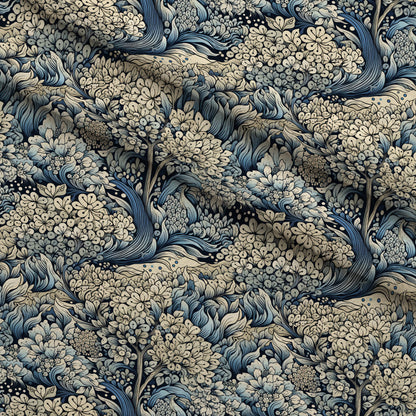 Midnight Bramble Pattern 2 Minky Fabric