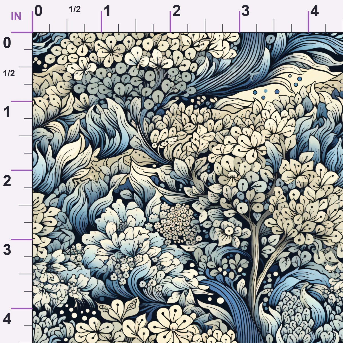 Midnight Bramble Pattern 2 Minky Fabric