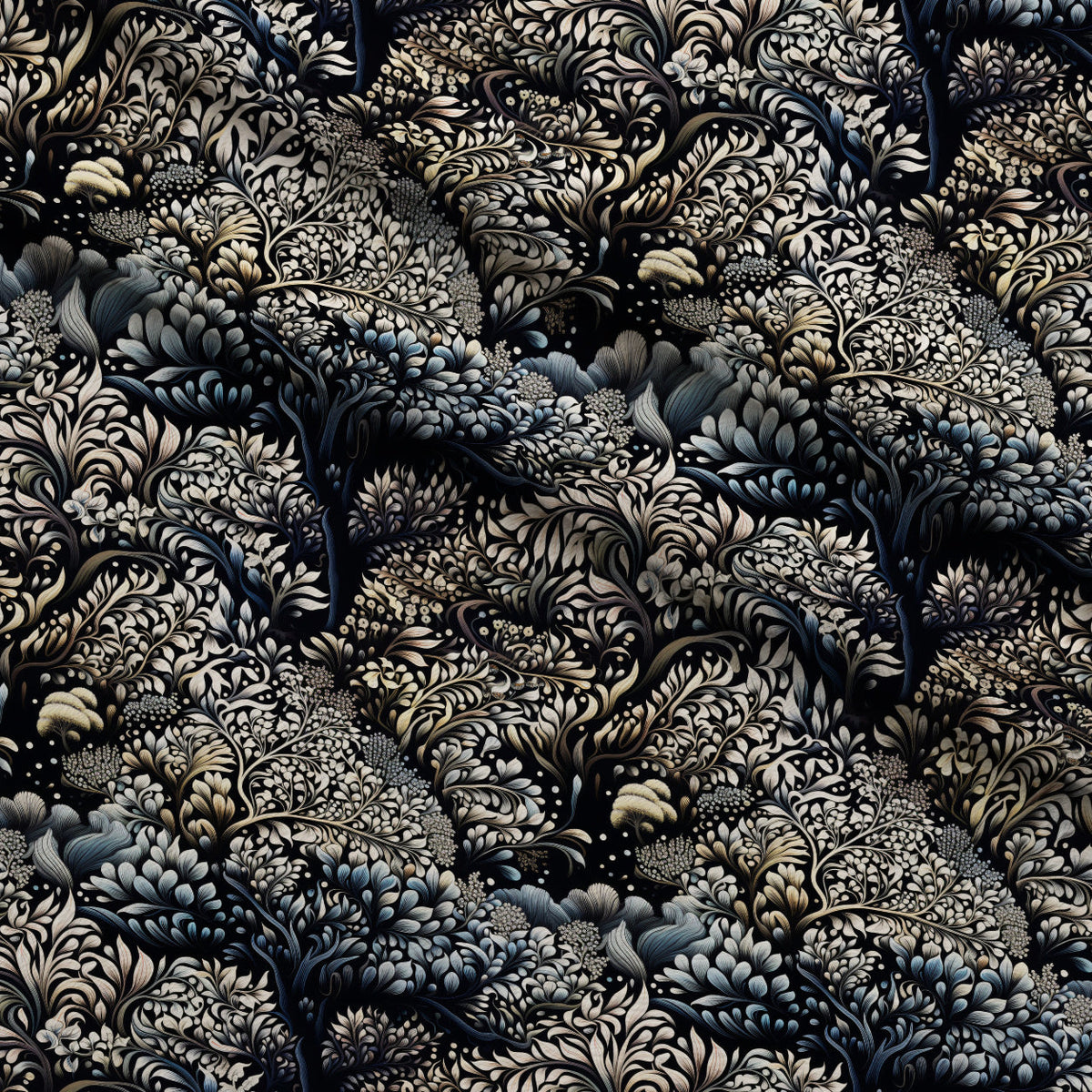 Midnight Bramble Pattern 3 Minky Fabric