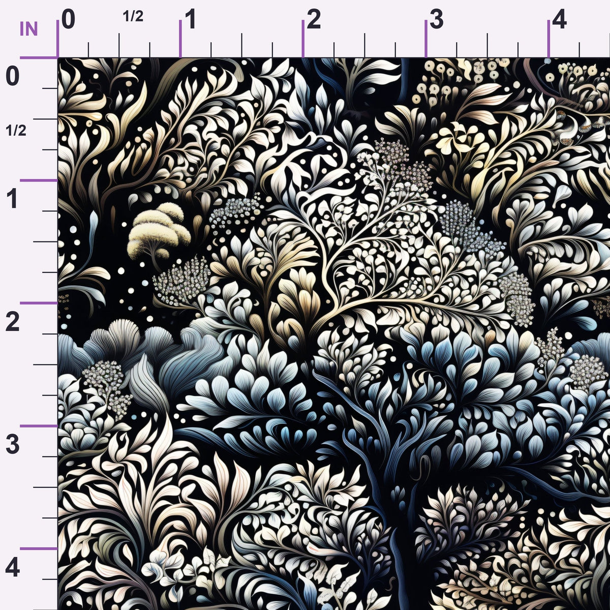 Midnight Bramble Pattern 3 Minky Fabric