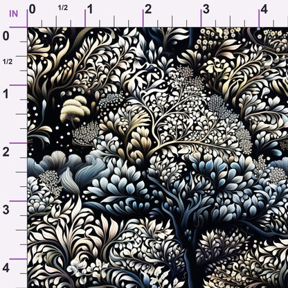 Midnight Bramble Pattern 3 Minky Fabric