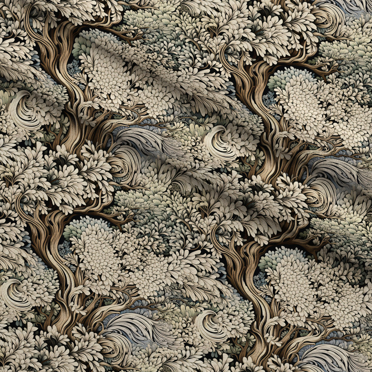 Midnight Bramble Pattern 4 Minky Fabric