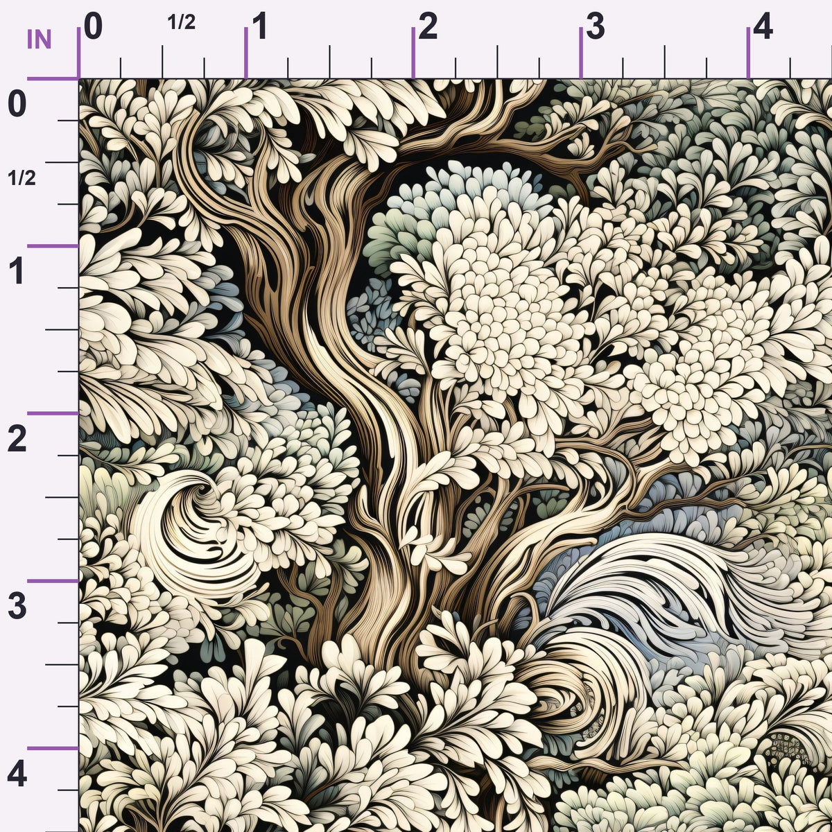 Midnight Bramble Pattern 4 Minky Fabric