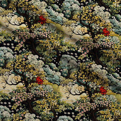 Midnight Bramble Pattern 5 Minky Fabric