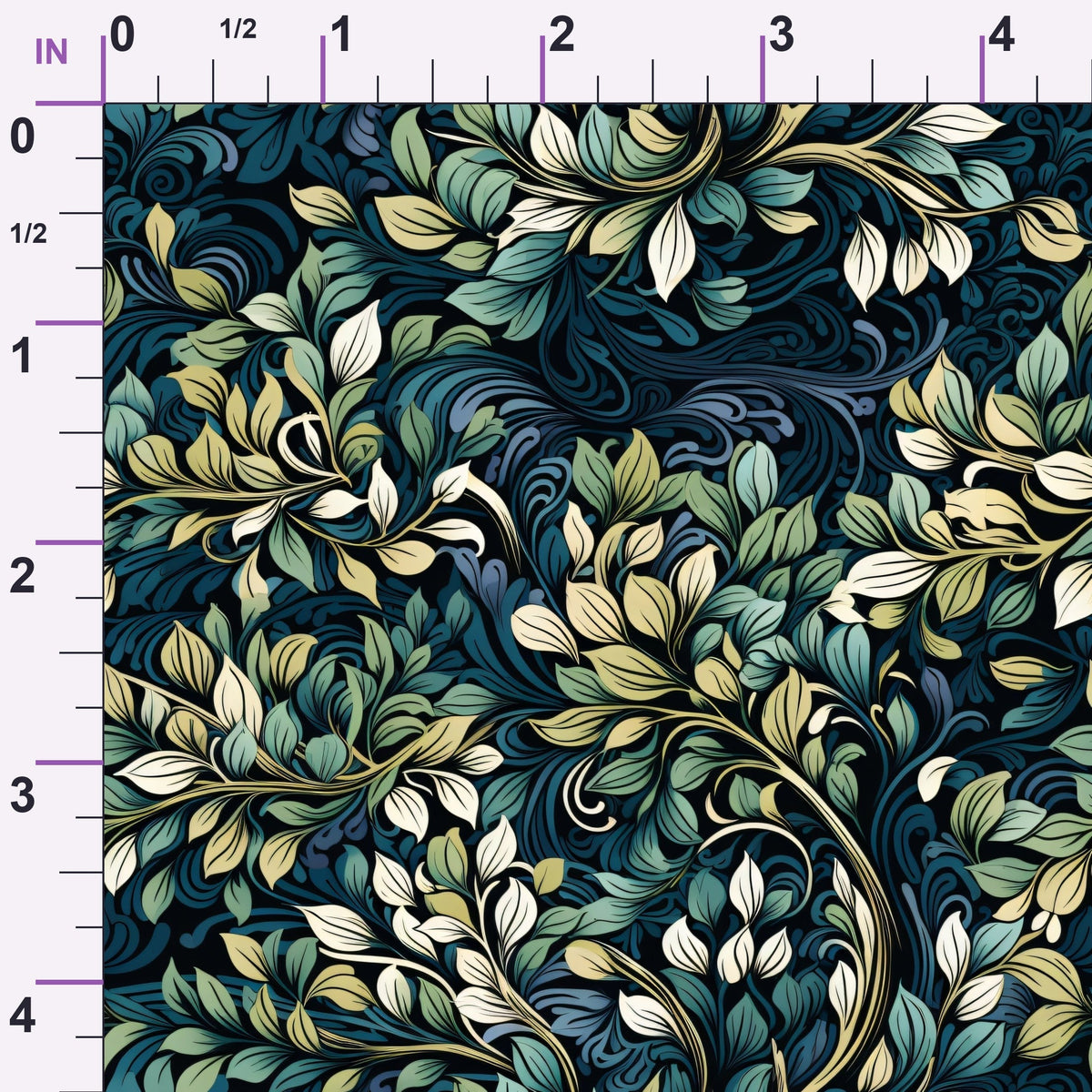Midnight Bramble Pattern 6 Minky Fabric