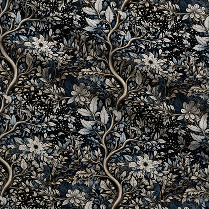 Midnight Bramble Pattern 8 Minky Fabric