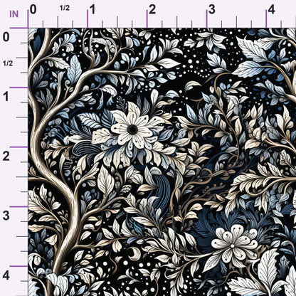 Midnight Bramble Pattern 8 Minky Fabric