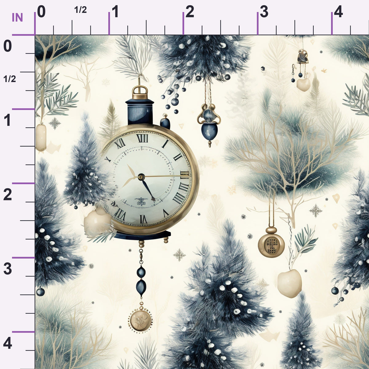Midnight Clockwork Pattern 11 Minky Fabric