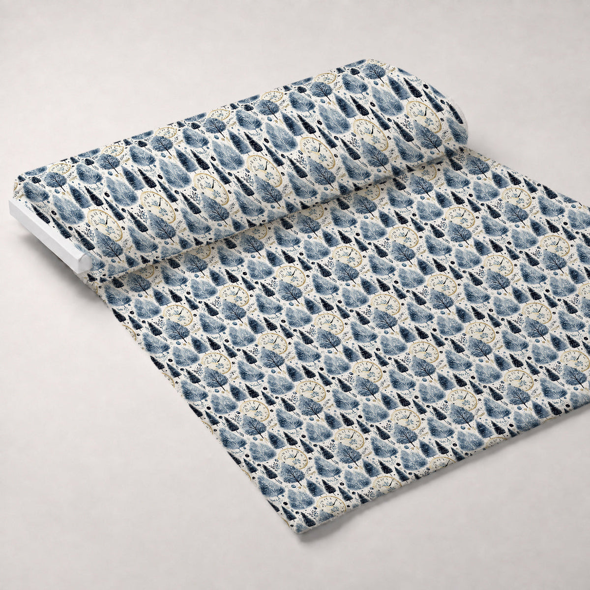 Midnight Clockwork Pattern 3 Minky Fabric