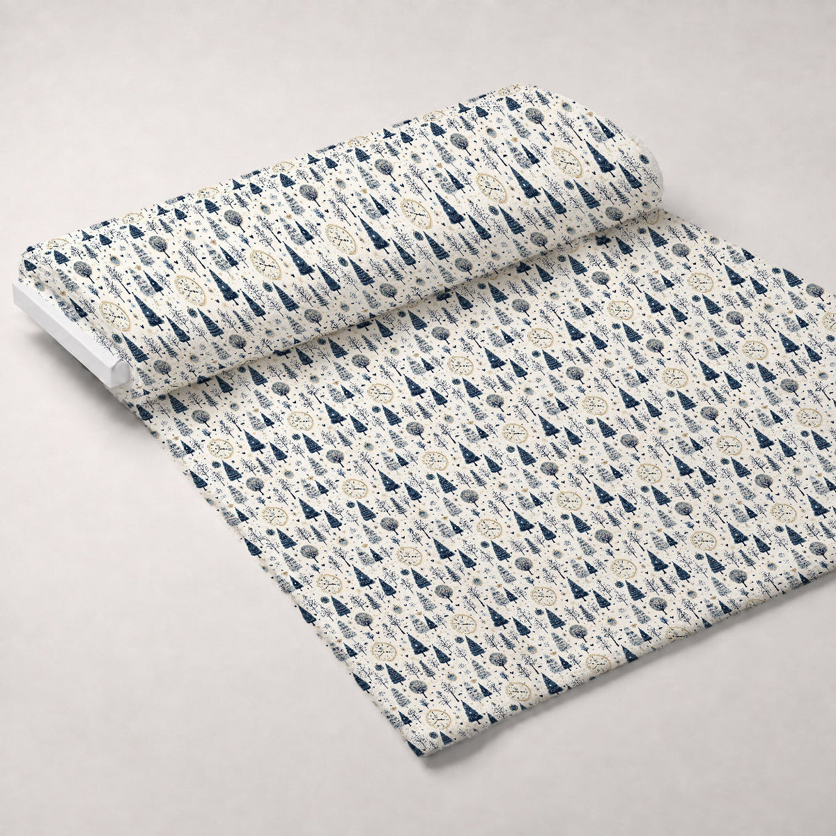 Midnight Clockwork Pattern 8 Minky Fabric