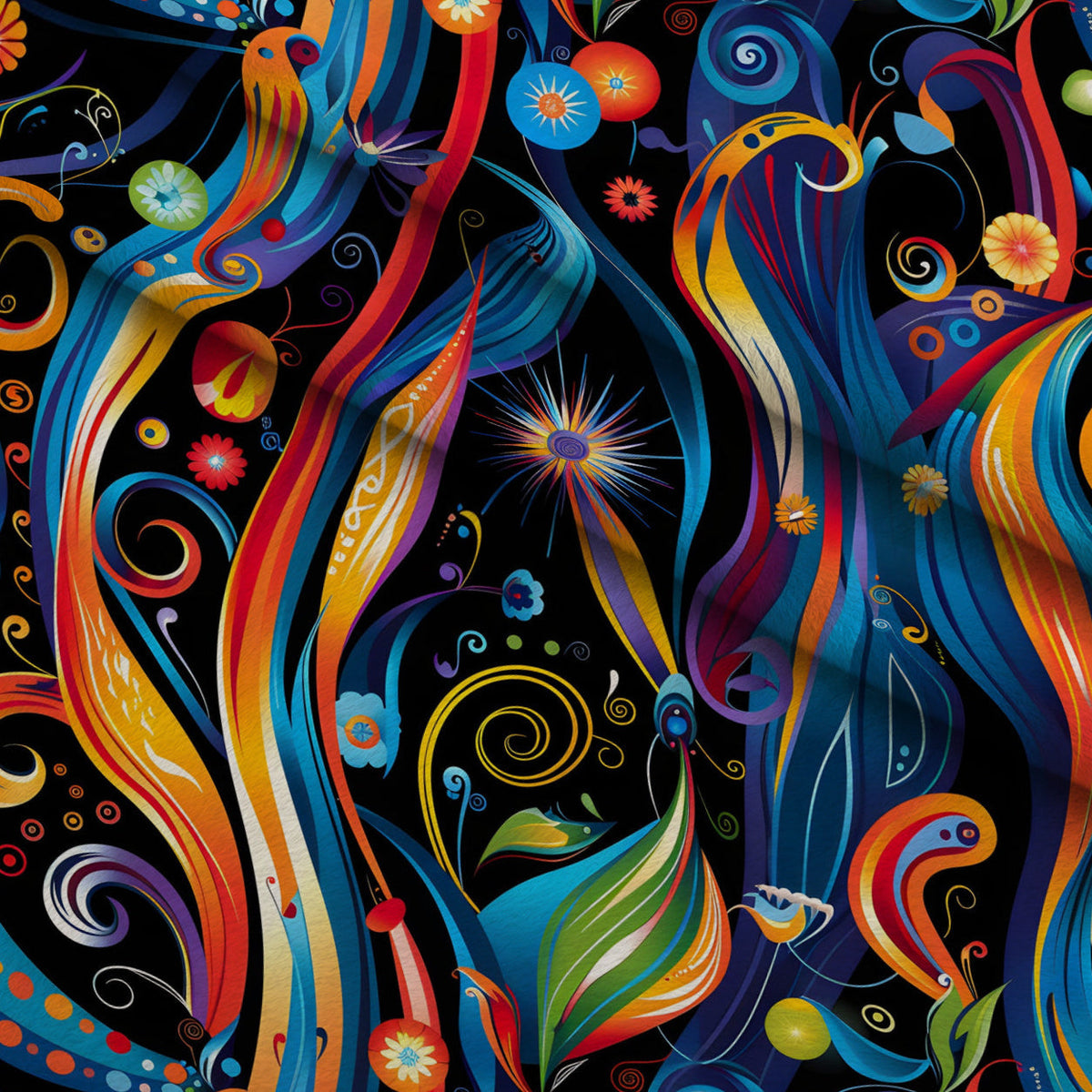 Midnight Fiesta Pattern 1 Minky Fabric