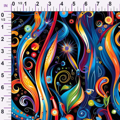 Midnight Fiesta Pattern 1 Minky Fabric