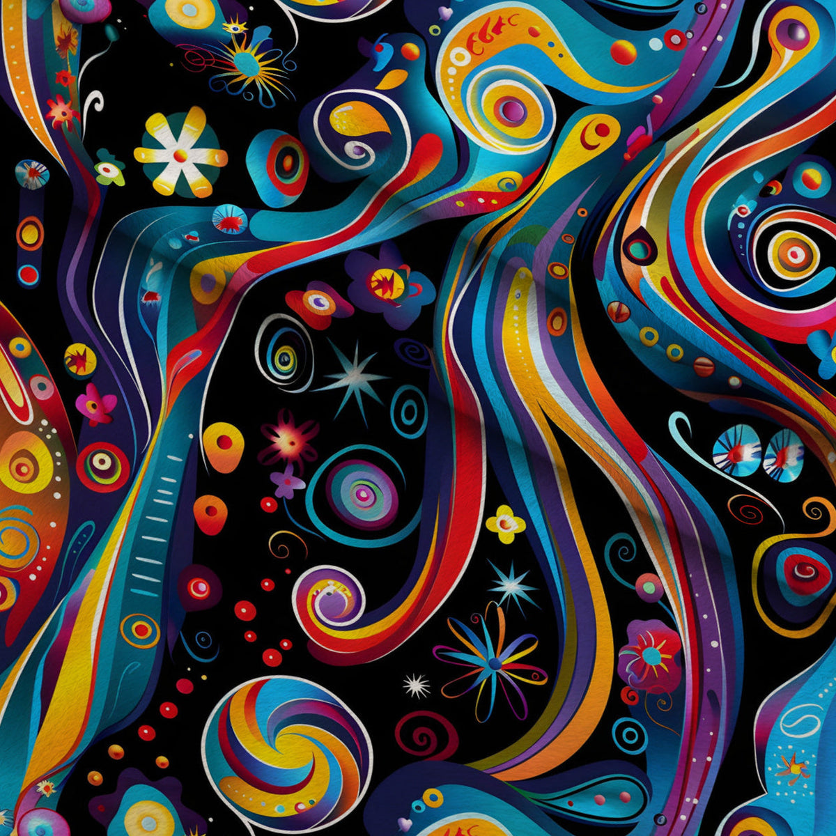 Midnight Fiesta Pattern 2 Minky Fabric