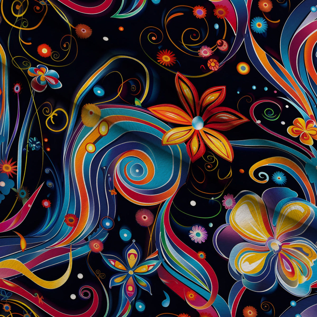 Midnight Fiesta Pattern 3 Minky Fabric
