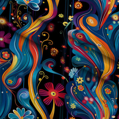 Midnight Fiesta Pattern 4 Minky Fabric