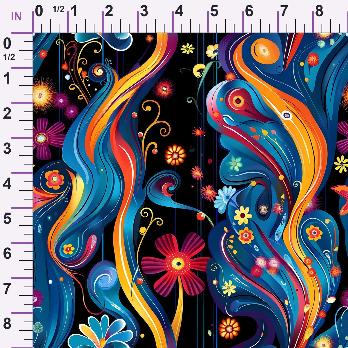 Midnight Fiesta Pattern 4 Minky Fabric