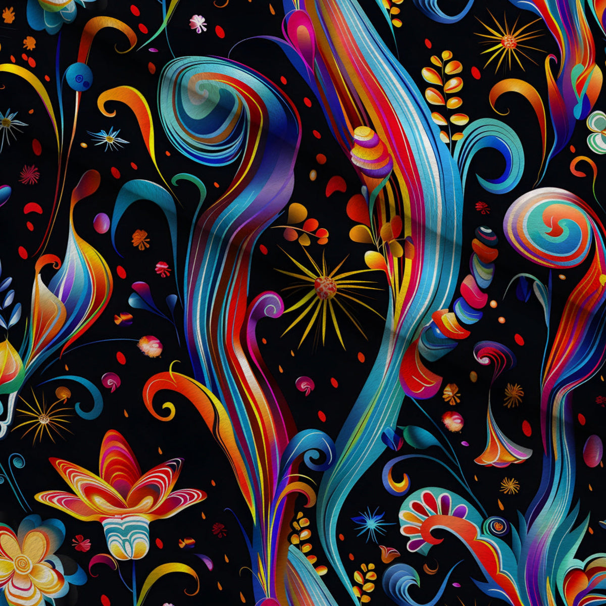 Midnight Fiesta Pattern 5 Minky Fabric